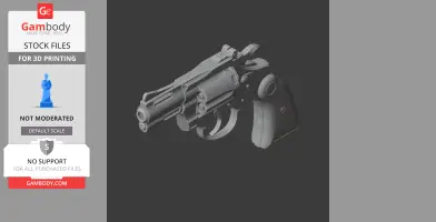A 3D model of a Colt Diamondback revolver prop for cosplay, designed for 3D printing.