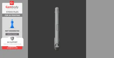 A 3D rendering of a Colt M1900 pistol, viewed from the side, designed for cosplay and 3D printing.