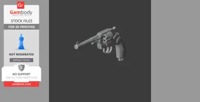 3D model of a Colt M1905 revolver, designed for cosplay, displayed on a dark background.