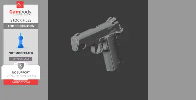 3D model of a Colt Officer's ACP prop for cosplay, suitable for 3D printing.