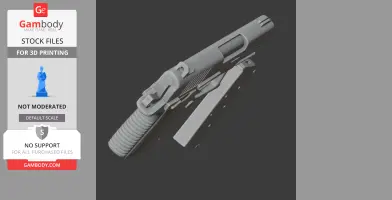 A 3D model of a Colt Mustang XSP pistol prop for cosplay, created for 3D printing.