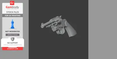 A 3D model of a Colt revolver designed as a cosplay prop for 3D printing.