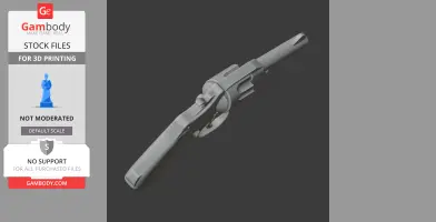 3D model of a Colt Official Police revolver prop for cosplay, displayed on a dark background.