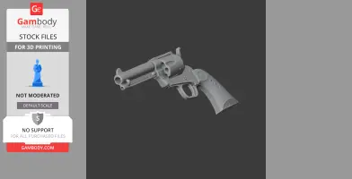 3D model of a Colt Single Action Army revolver, designed as a cosplay prop for 3D printing.