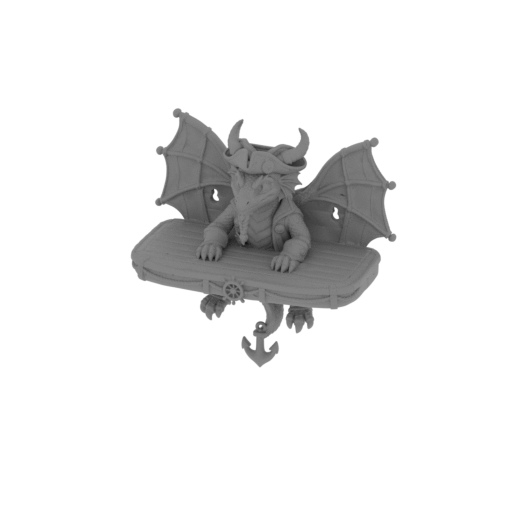 Pirate Dragon Wall Shelf.stl