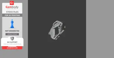 3D model of a Hisanohamasaurus skull, designed for 3D printing, displayed on a dark background.