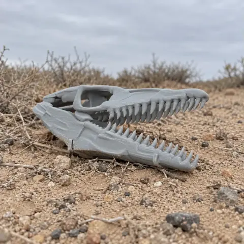 Hisanohamasaurus Skull - Skull Replica STL