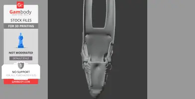 A 3D model of a Judiceratops skull, viewed from above, designed for 3D printing.