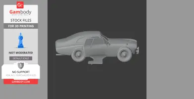 3D model of a Ferrari 225 S, side view, doors open, designed for 3D printing.