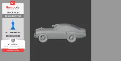 Side view of a detailed 3D model of a classic Ferrari 225 S vehicle for 3D printing.