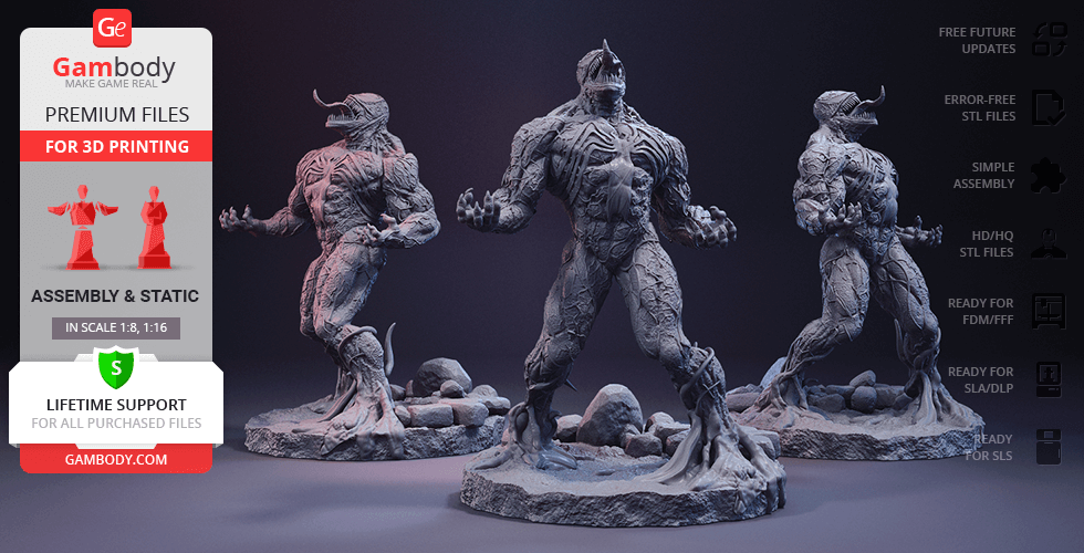 Buy Venom 3D Printing Figurine | Assembly
