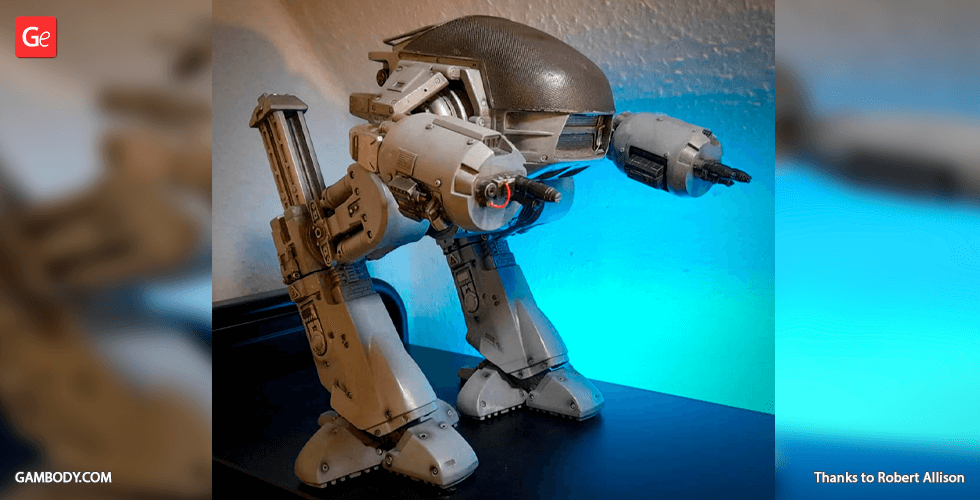 Buy ED-209 (1987) 3D Printing Model | Assembly + Action