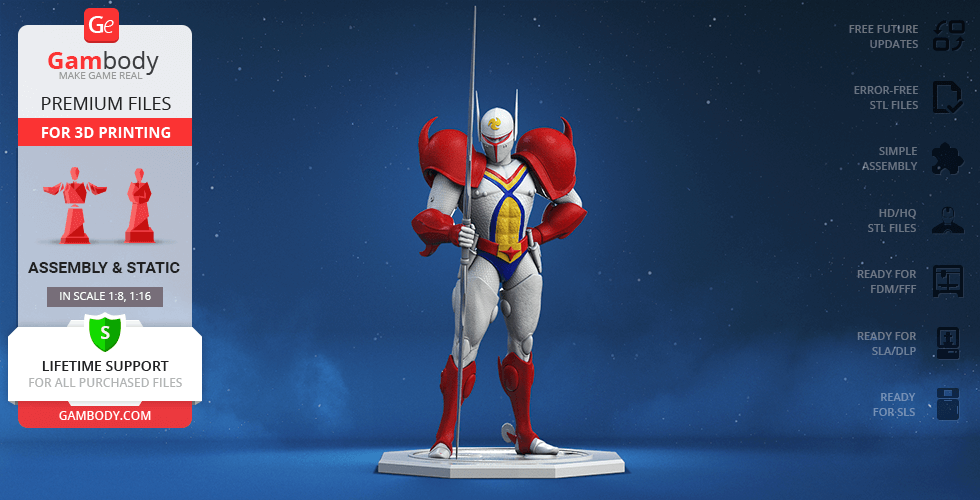 Buy Tekkaman 3D Printing Figurine | Assembly