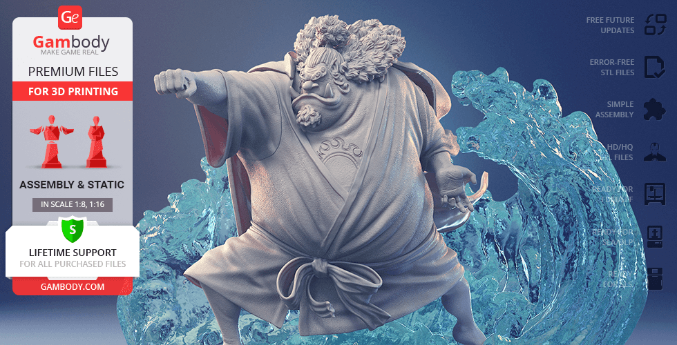 STL file Jinbe - Fanart - One Piece Anime 🎨・3D print model to  download・Cults