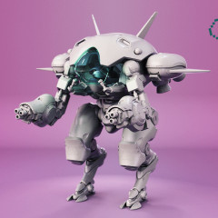 preview of D.Va’s Mech 3D Printing Model | Assembly + Action