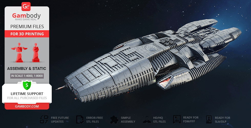 Buy Battlestar Galactica 3D Printing Model | Assembly