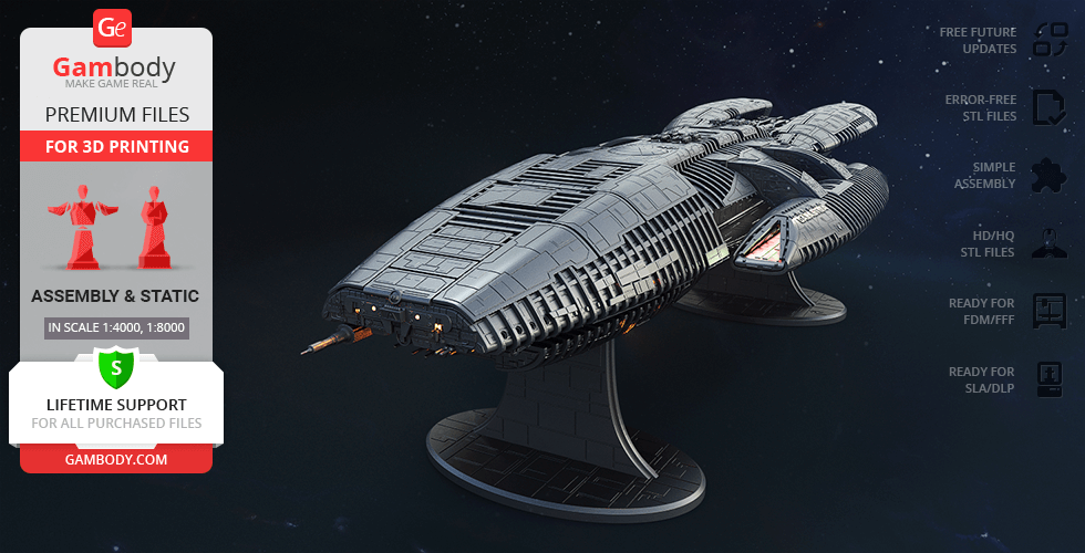 Buy Battlestar Galactica 3D Printing Model | Assembly