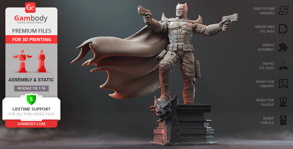 Buy Batman Thomas Wayne 3D Printing Figurine | Assembly 