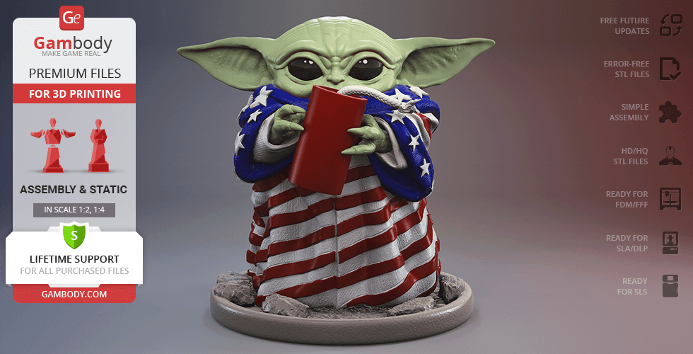 Buy Grogu July 4th 3D Printing Figurine | Assembly