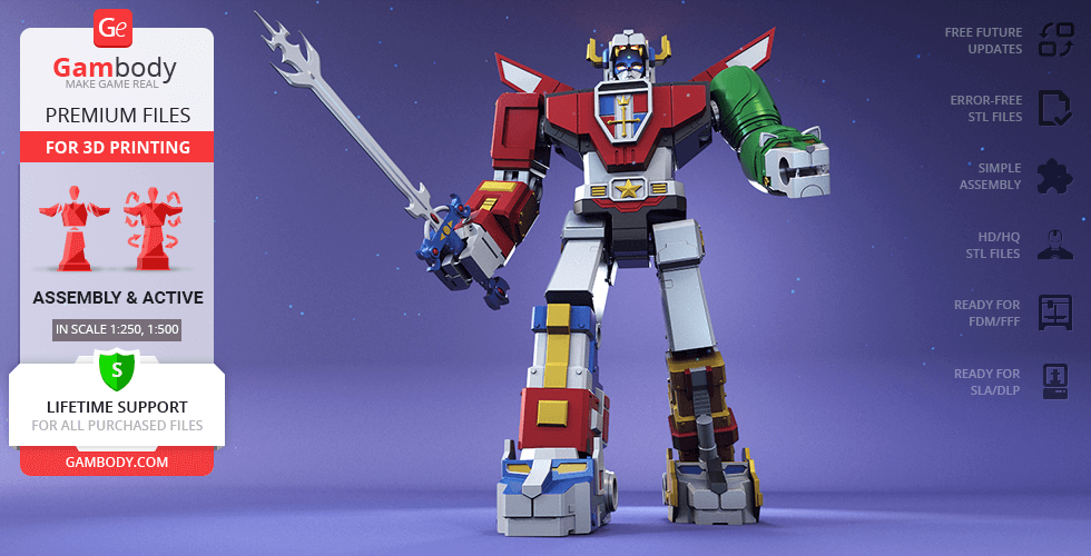 Buy Voltron (1984) 3D Printing Model | Assembly + Action