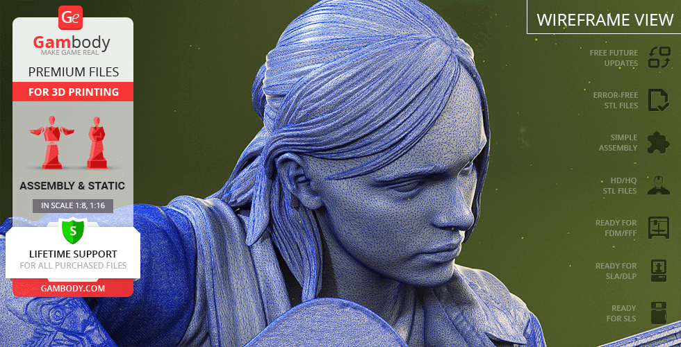 Ellie The Last of Us Part 2 Inspired pin badges | 3D Print Model