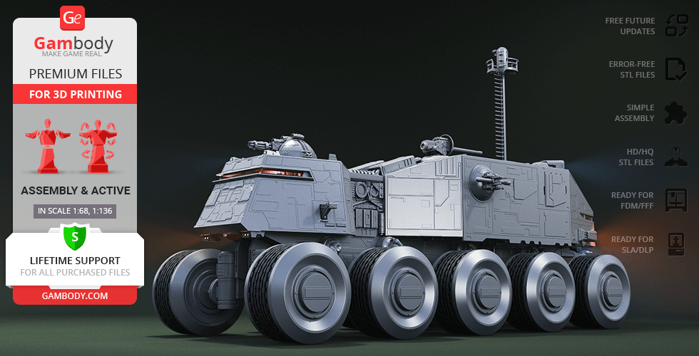 Buy Juggernaut Turbo Tank 3D Printing Model | Assembly