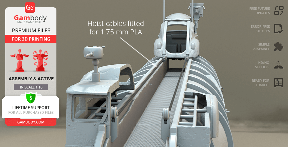 Detailed 3D model of Mad Max War Rig Tanker, designed for 3D printing, shown with assembly instructions.