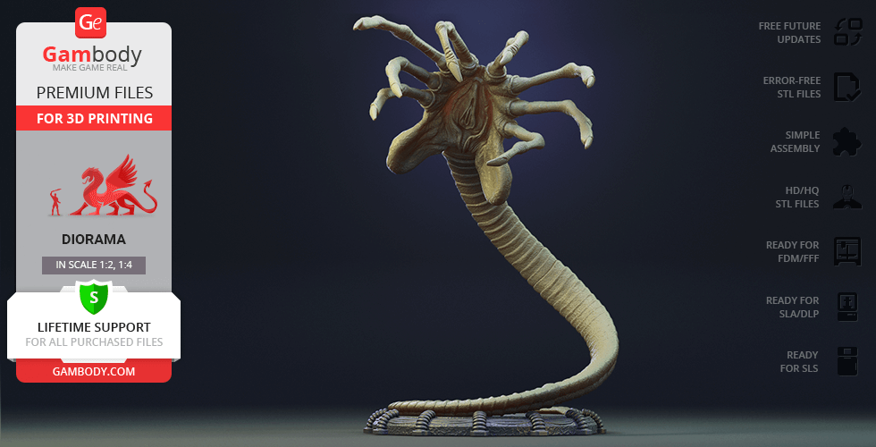 Buy Facehugger 3D Printing Figurine in Diorama | Assembly