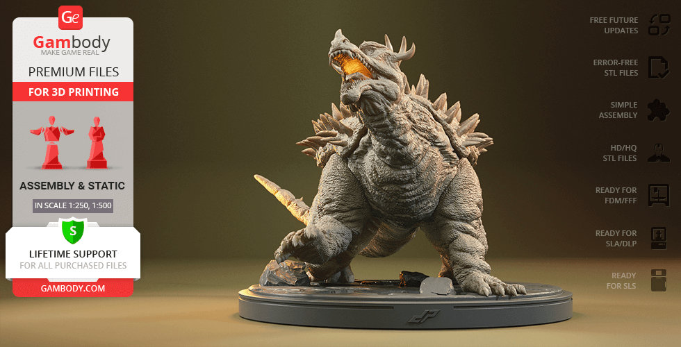 Buy Anguirus 3D Printing Figurine | Assembly