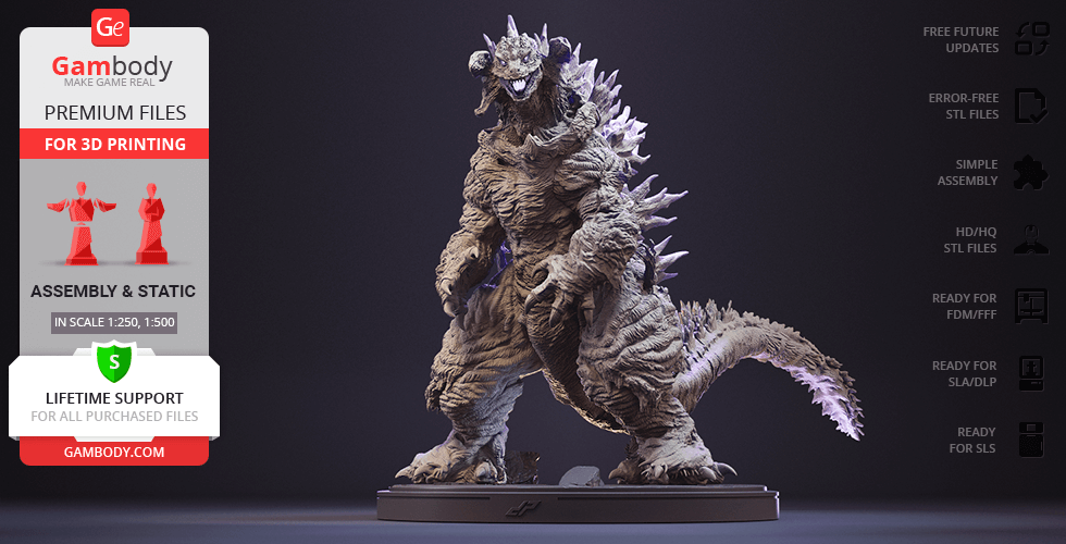 Buy Mutant Shin Godzilla 3D Printing Figurine | Assembly