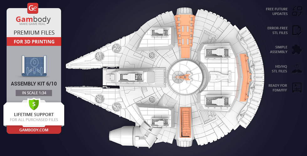 Buy Millennium Falcon: Boarding Ramp, Gun | Exterior Parts Kit 5