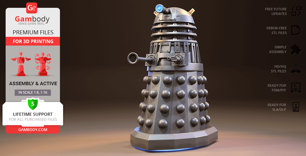 Buy Dalek 3D Printing Model | Assembly + Action