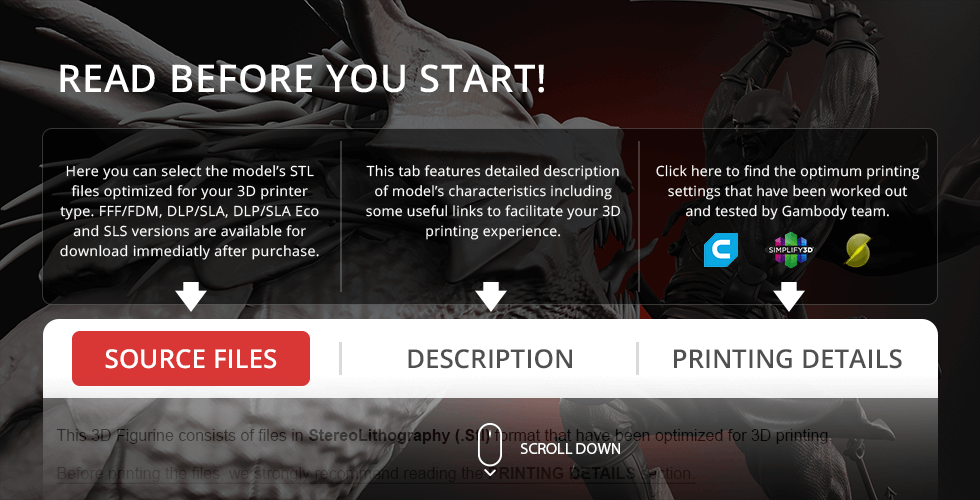 A guide for downloading and printing Batman Ninja vs Joker Dragon diorama STL files from Gambody.