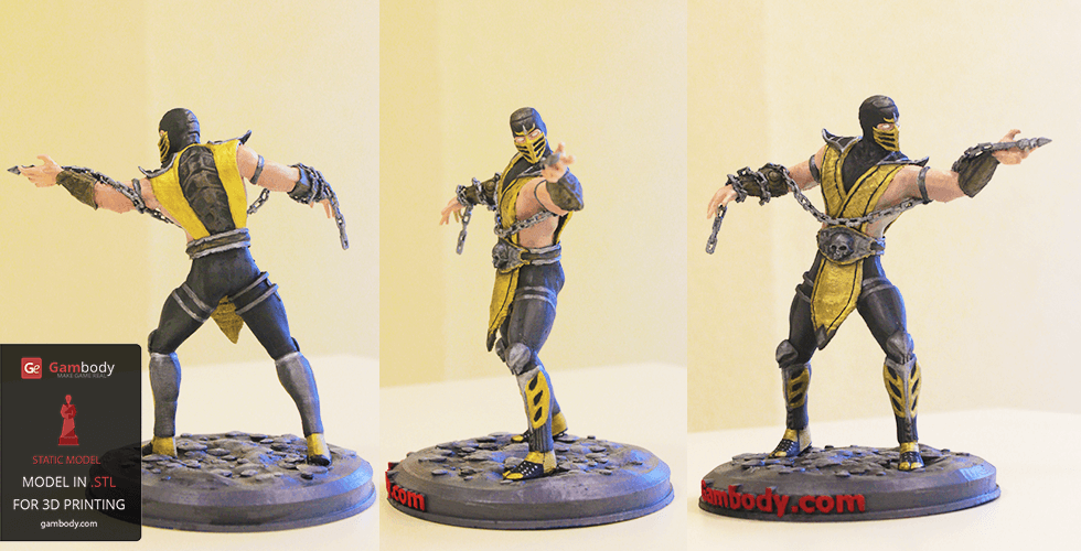 Buy Scorpion  Mortal Kombat 3D Print Model | Static Figure 