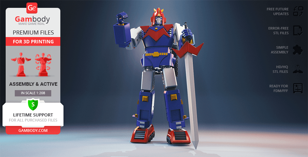 Buy Voltes V 3D Printing Model | Assembly + Action