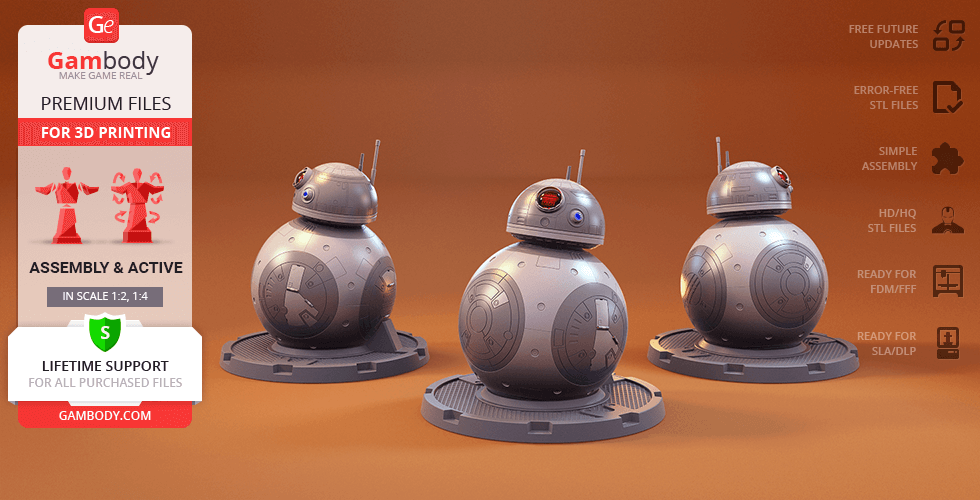 Buy BB-8 3D Printing Model | Assembly + Action