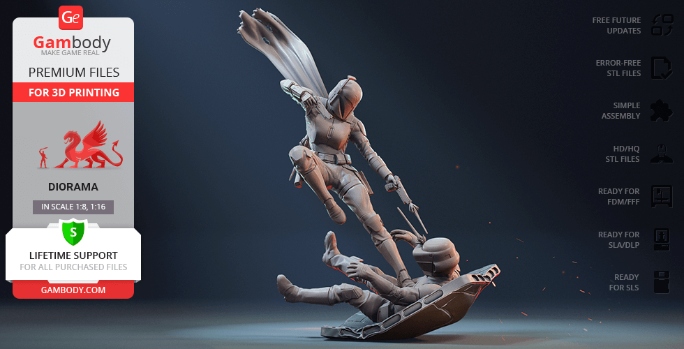 Buy Bo-Katan 3D Printing Figurine in Diorama | Assembly