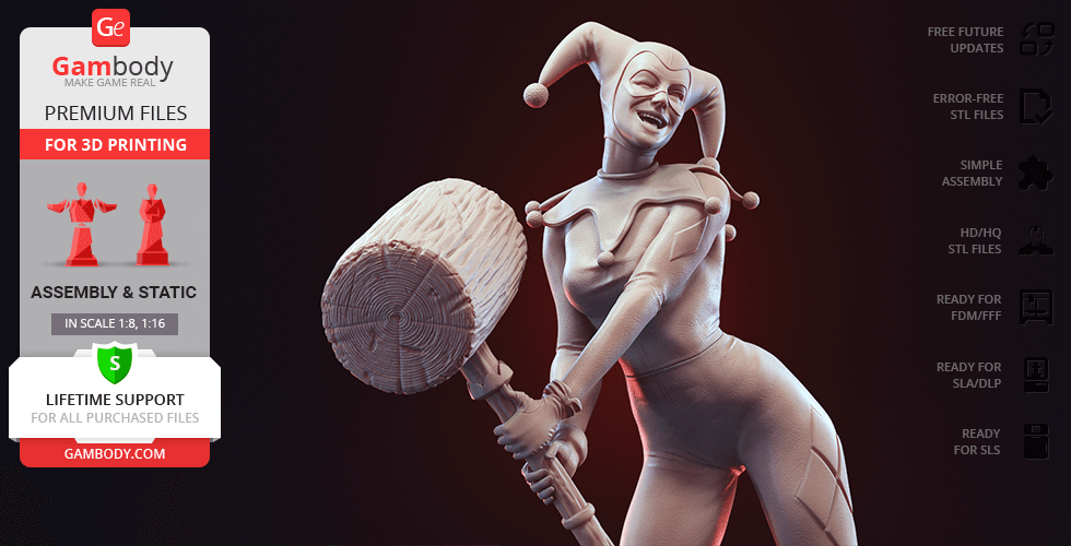 Buy Harley Quinn 3D Printing Figurine | Assembly