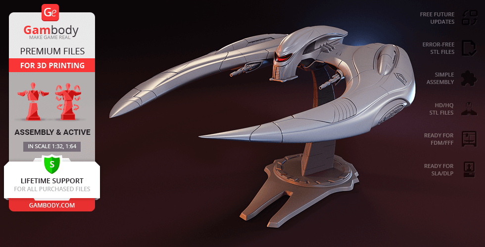 Buy Modern Cylon Raider 3D Printing Model | Assembly