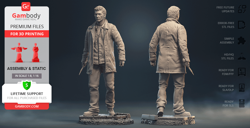 Buy Dean Winchester 3D Printing Figurine | Assembly