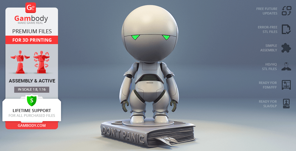 Buy Marvin The Paranoid Android 3D Printing Model | Assembly