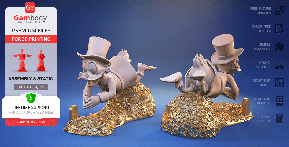 Buy Scrooge McDuck 3D Printing Figurine | Assembly
