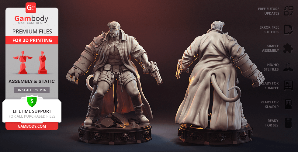 Buy Hellboy 3D Printing Figurine | Assembly