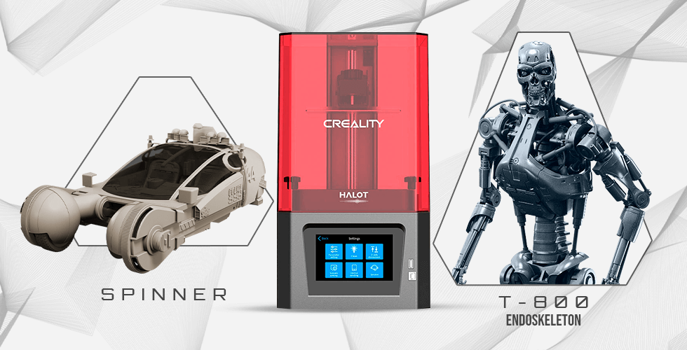 Buy Creality Resin 3D Printer + T-800 Endoskeleton + Police Spinner