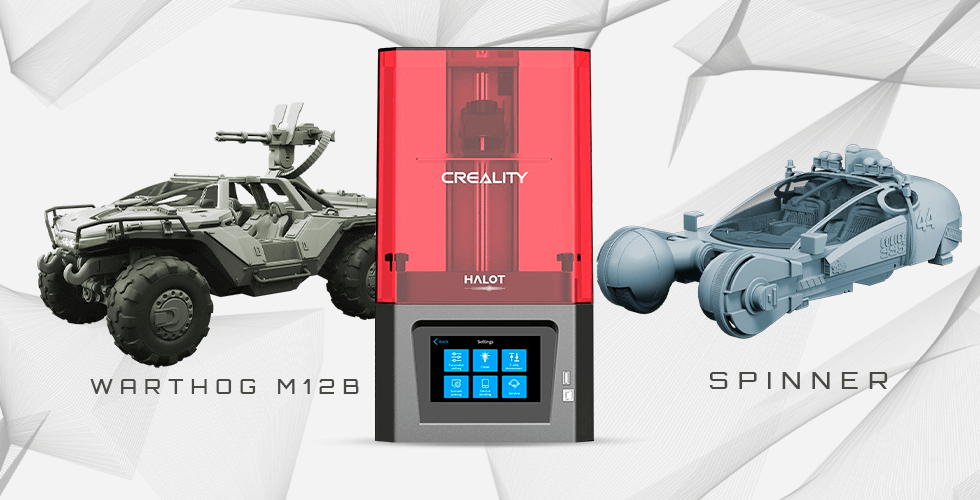 Buy Creality Resin 3D Printer + Police Spinner + Warthog M12B