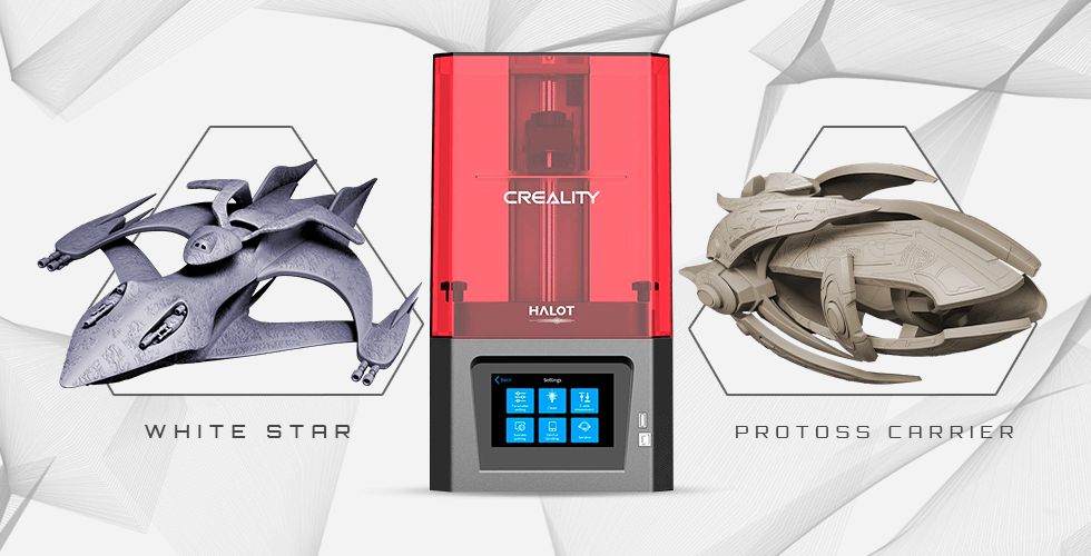 Buy Creality Resin 3D Printer + White Star + Protoss Carrier