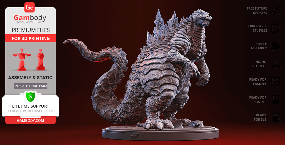 Buy Godzilla Singular Point 3D Printing Figurine | Assembly