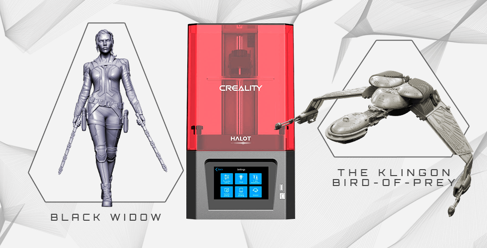 Buy Creality Resin 3D Printer + Black Widow + Klingon Bird-of-Prey