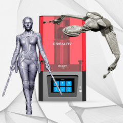 preview of Creality Resin 3D Printer + Black Widow + Klingon Bird-of-Prey