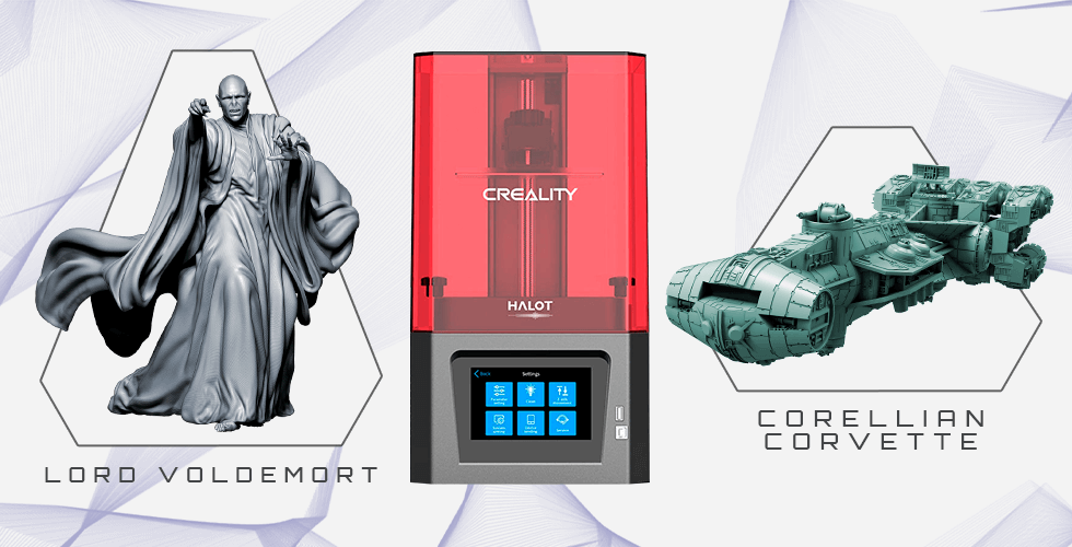 Buy Creality Resin 3D Printer + Lord Voldemort + Corellian Corvette